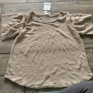 Waffle sweater tee